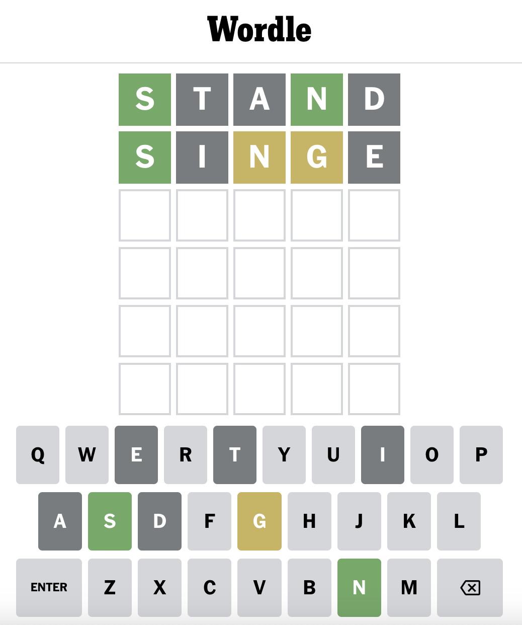 Wordle Before Enhancement